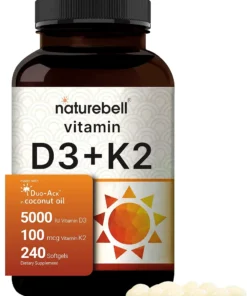 NatureBell Vitamin D3 (5000iu) K2 (100mcg) 240 Softgels