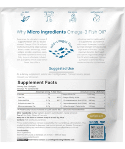Micro Ingredients Omega-3 Fish Oil Burpless Lemon Flavor 240 Softgels | Price in Bangladesh