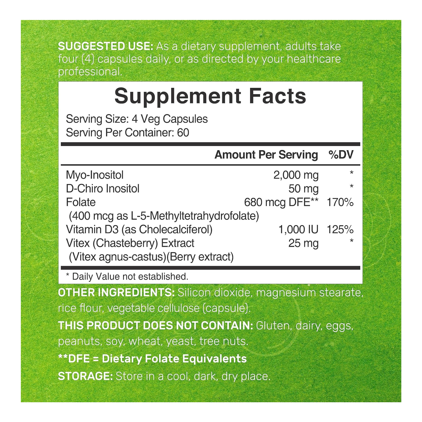 Deal Supplement Myo & D-Chiro Inositol 2050mg 240 Vegetarian Capsules | Price in Bangladesh