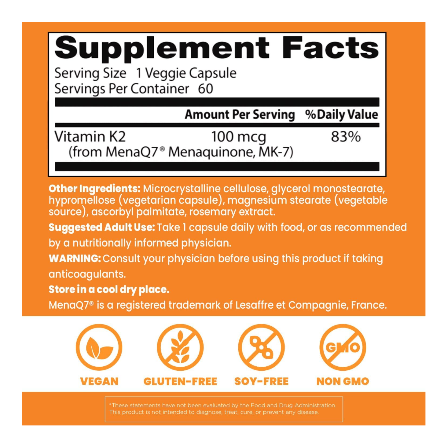 Doctor’s Best Natural Vitamin K2 MK-7 with MenaQ7 100mcg 60 Veggie Caps | Price in Bangladesh