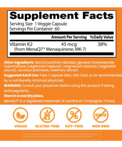 Doctor’s Best Natural Vitamin K2 MK-7 with MenaQ7 45mcg 60 Veggie Caps | Price in Bangladesh