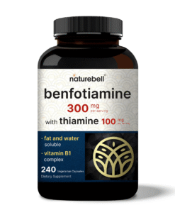 NatureBell Benfotiamine 300mg with Thiamine 100mg 240 Veggie Capsules – Vitamin B1 Support in Bangladesh