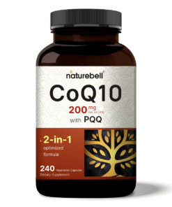 NatureBell CoQ10 Ubiquinone 200mg with PQQ 240 Veggie Capsules – Energy & Heart Support in Bangladesh
