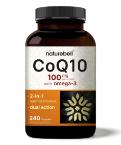 NatureBell CoQ10 Ubiquinone 100mg with Omega-3 Fatty Acids 240 Capsules – Heart & Energy Support in Bangladesh