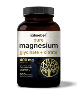 NatureBell Magnesium Complex 400mg with Fat-Soluble Vitamin C 300 Capsules – Immune & Muscle Support in Bangladesh