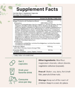 Micro Ingredients Mega Probiotics 200 Billions CFU 120 vegetarian capsules Price in Bangladesh