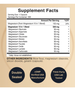 NatureBell Magnesium Complex Supplement 500mg 300 Capsules – Muscle & Nerve Support in Bangladesh