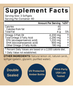 NatureBell Omega-3 Fish Oil 4200mg 180 Burpless Softgels – Heart & Brain Support in Bangladesh