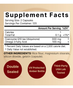 NatureBell CoQ10 Ubiquinone 300mg with Omega-3 Fatty Acids 240 Capsules – Heart & Energy Support in Bangladesh