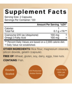 NatureBell CoQ10 Ubiquinone 100mg with Omega-3 Fatty Acids 240 Capsules – Heart & Energy Support in Bangladesh