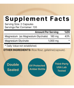NatureBell Magnesium Glycinate 1000mg 240 Capsules – High Absorption Magnesium Supplement in Bangladesh