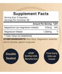 NatureBell Magnesium Malate 1500mg 240 Capsules – Energy & Muscle Support Supplement in Bangladesh