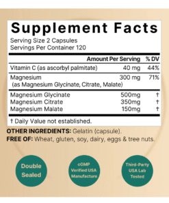 NatureBell Magnesium Glycinate + Citrate + Malate Triple Complex 240 Capsules – Advanced Magnesium Supplement in Bangladesh