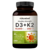 Naturebell Vitamin D3 10,000 IU + K2 200 mcg 240 softgels
