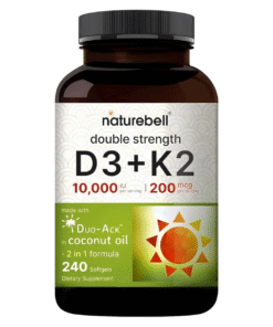 Naturebell Vitamin D3 10,000 IU + K2 200 mcg 240 softgels