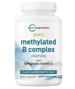 Micro Ingredients Pure Methylated B Complex 240 Capsules – Active Vitamin B Supplement in Bangladesh