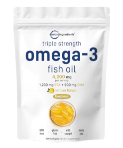 Micro Ingredients Triple Strength Omega 3 Fish Oil Supplements 4200mg Per Serving 240 Softgels